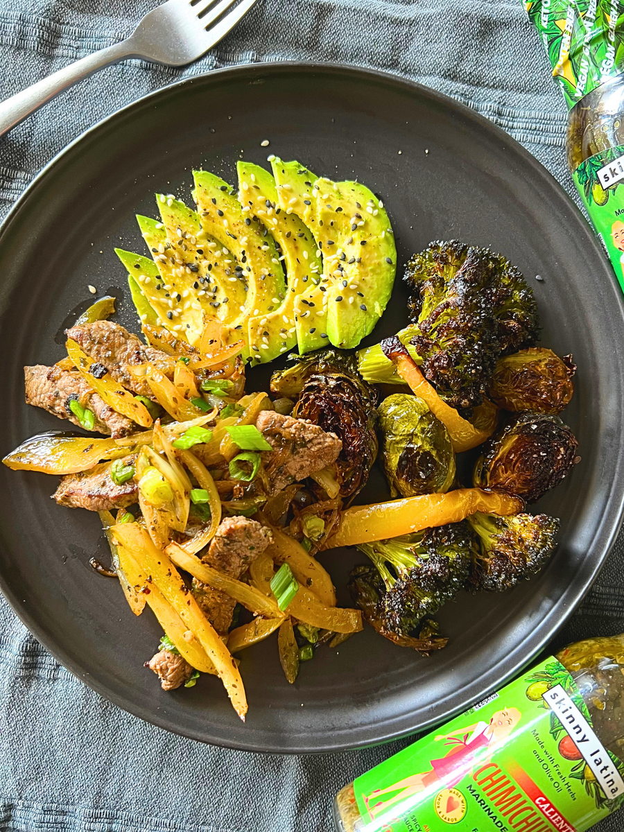 Easy Sirloin Skillet with Skinny Latina Chimichurri – Ana Quincoces - Skinny Latina