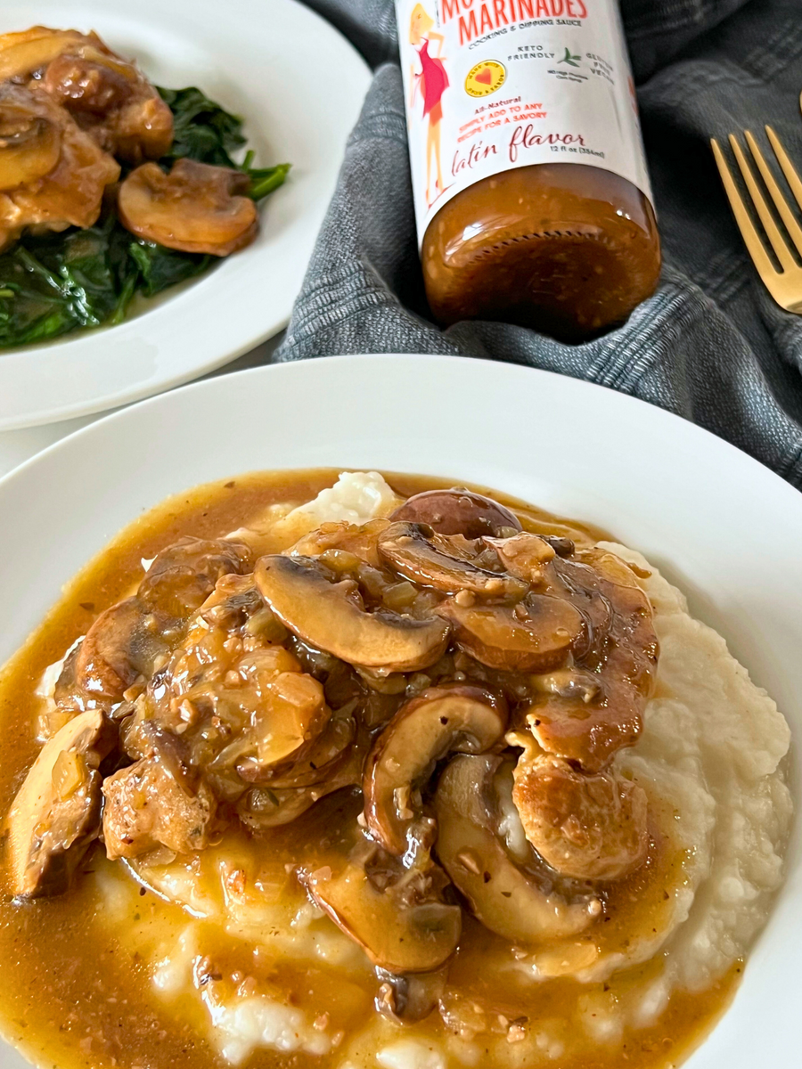 Skinny Latina Chicken with Gravy Mushroom – Ana Quincoces - Skinny Latina