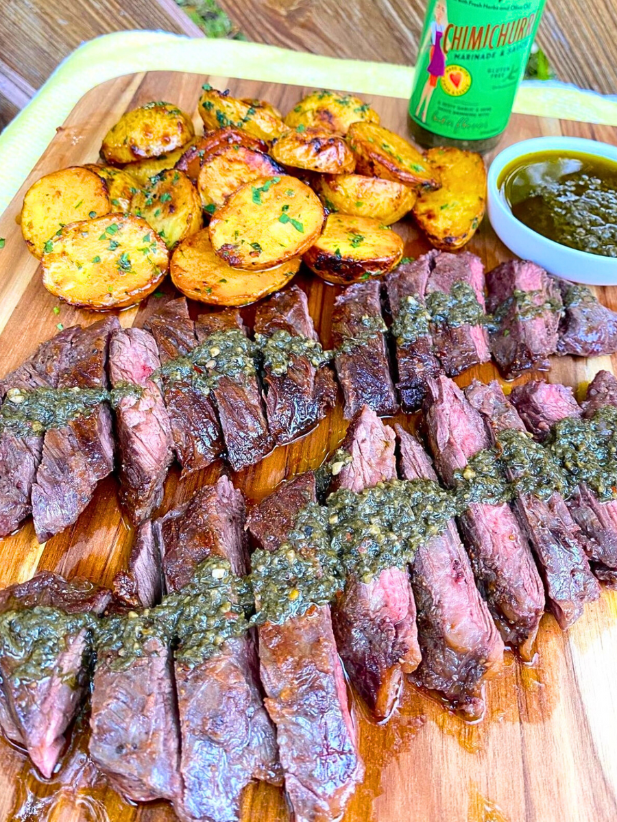 Churrasco with Skinny Latina Chimichurri &amp; Roasted Potatoes
    
    
    
      &ndash; Ana Quincoces - Skinny Latina