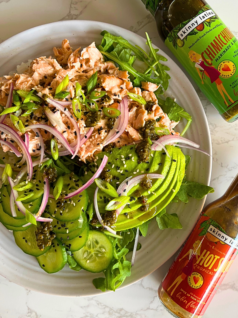 Skinny Latina Spicy Salmon Bowl