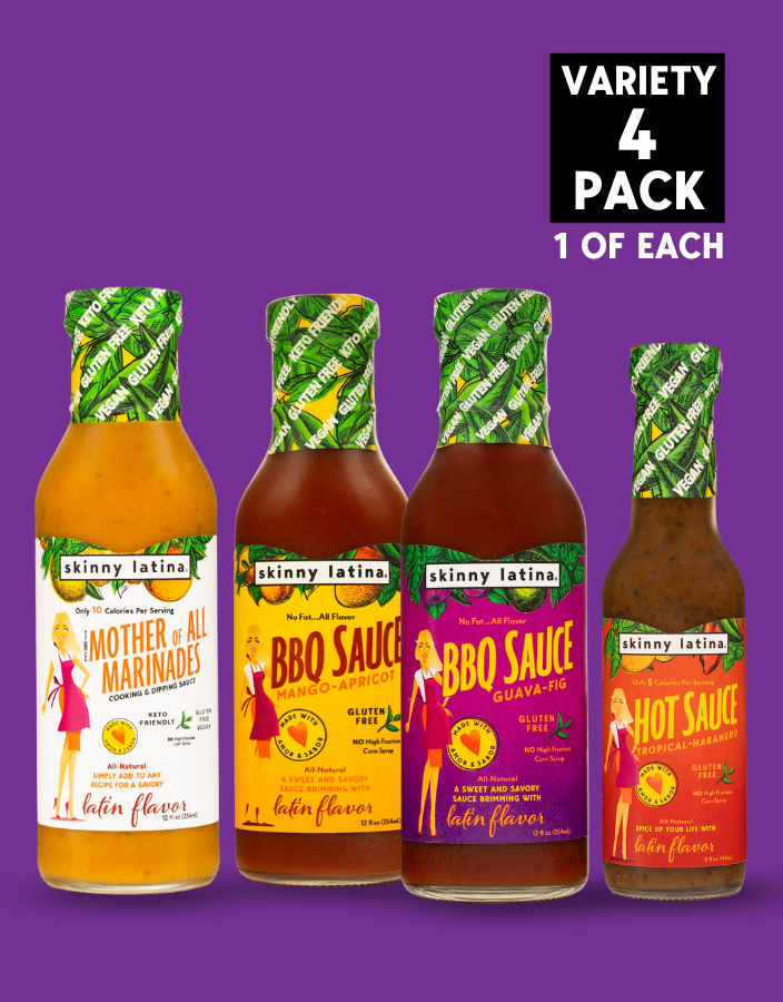 Marinade, Guava-Fig BBQ, Mango-Apricot BBQ & Hot Sauce 4-Pack